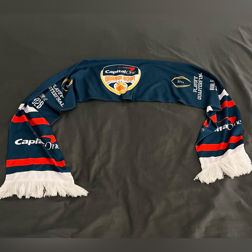 Capital One Nike Orange Bowl Ncaa College Football Scarf In Navy Red White 2026